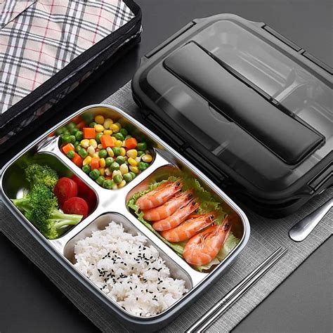 stainless steel lunch box compartments|stainless steel lunch box containers.